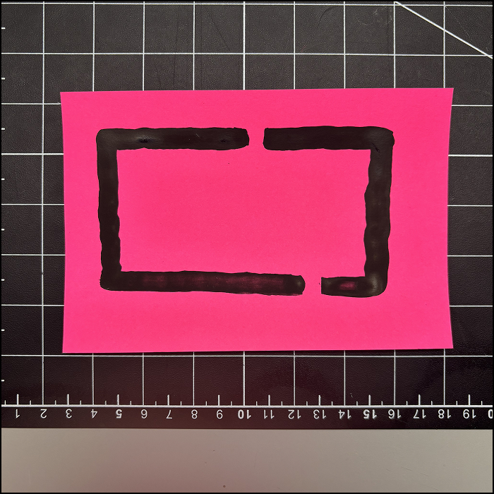 Using conductive paint, I made the pattern of a simple circuit and waited for it to try.