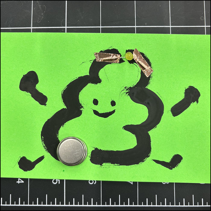 This is the image of the doodle before the LED was lit.