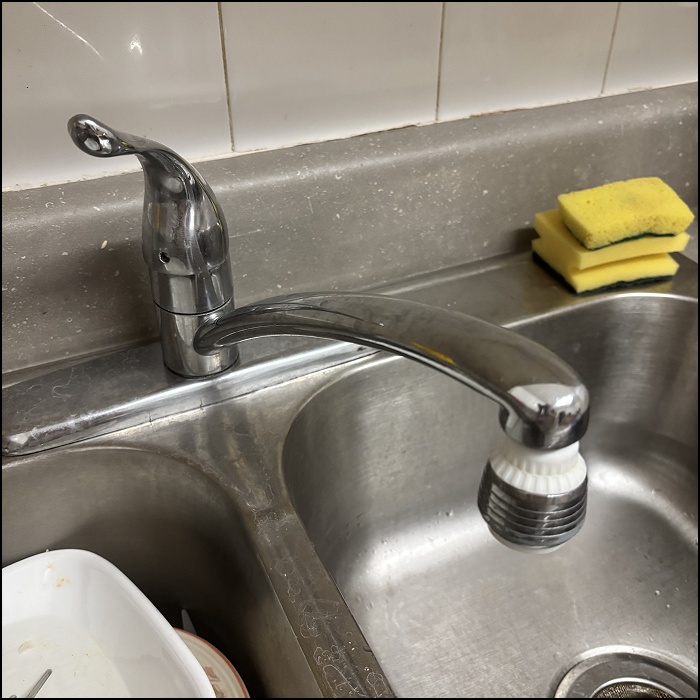 The sound of running water.