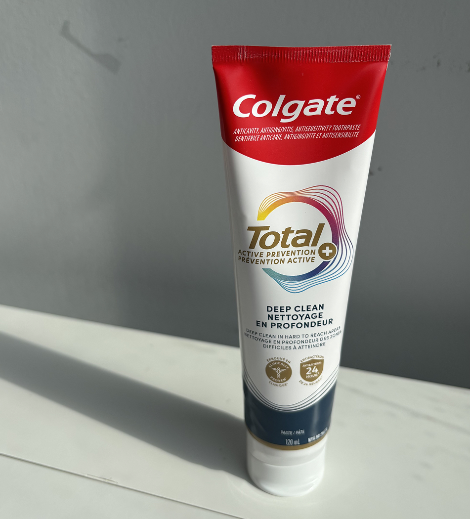 An image taken of a toothpaste