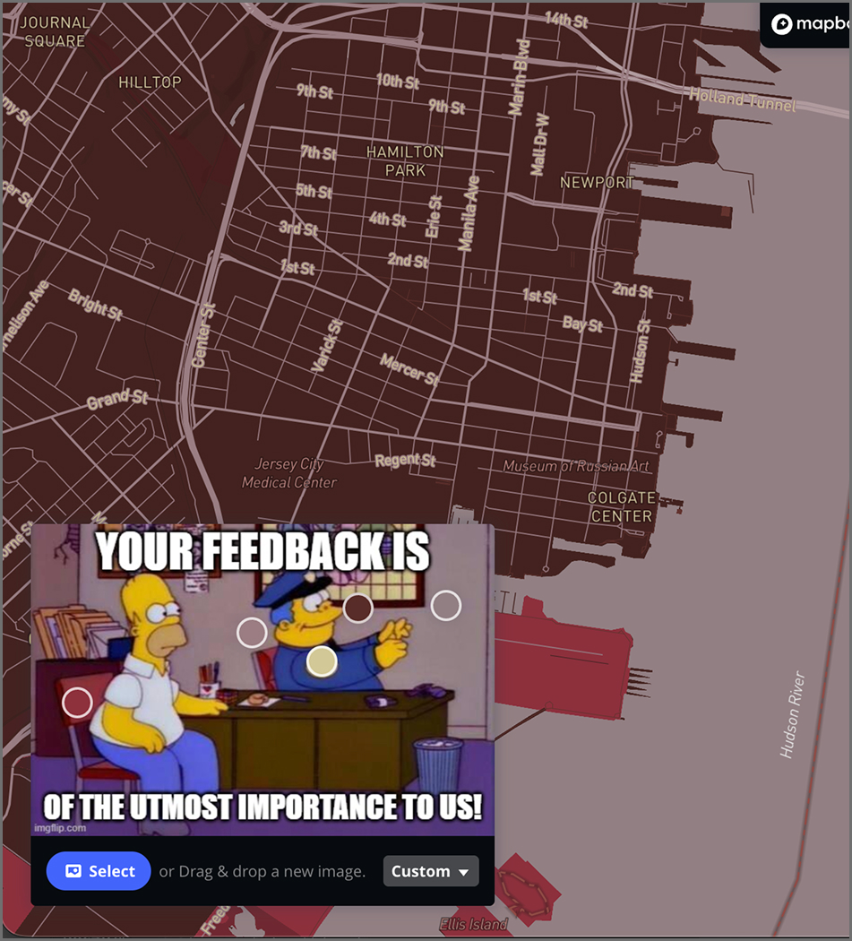 Testing color scheme. Selected custom colors from a meme picture. 